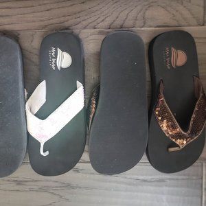 Maui Island Sandals Sequin Flip Flops